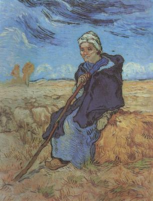 The Shepherdess (nn040, Vincent Van Gogh